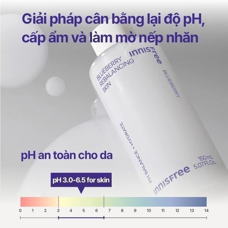Nước cân bằng giữ ẩm da innisfree Blueberry Rebalancing Skin
